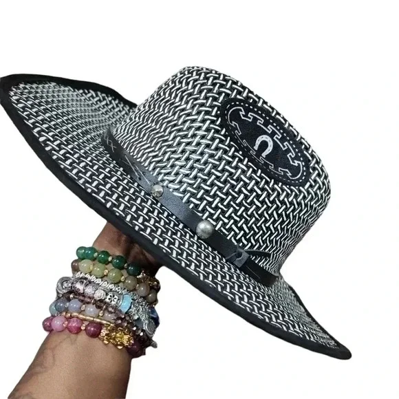 THE Golden West Leather trim Western Hat - Picture 2 of 9